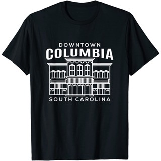 เสื้อยืดลําลอง แขนสั้น พิมพ์ลาย Downtown Columbia SC คุณภาพสูง สไตล์เกาหลี