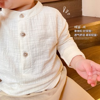 พร้อมส่ง ขายดี เสื้อยืดลําลอง แขนยาว เข้ากับทุกการแต่งกาย สไตล์เกาหลี ญี่ปุ่น แฟชั่นฤดูใบไม้ผลิ ฤดูใบไม้ร่วง สําหรับเด็กผู้ชาย ผู้หญิง