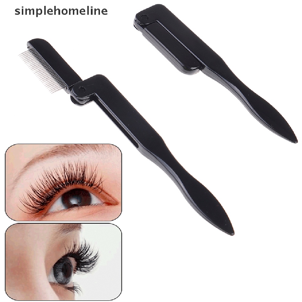 [simplehomeline] Foldable eyelash comb metal eyebrow brush tool mascara