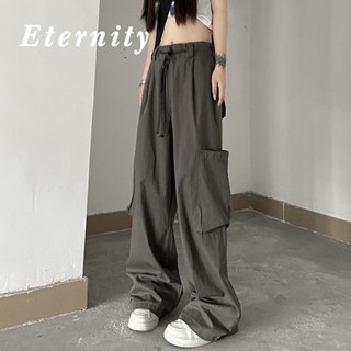 Eternity กางเกงขายาว กางเกงเอวสูง กางเกงขายาวผู้หญิง 2023 ใหม่ ES23030803