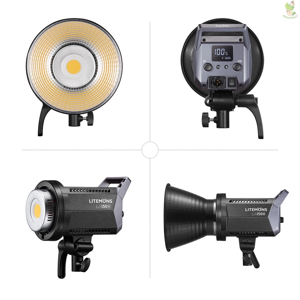 godox-litemons-la150bi-studio-led-video-light-190w-photography-light-lamp-2800k-6500k-bi-color-temperature-11-fx-lighting-effects-cri96-tlci97-bowens-mount-app-remote-control-for-home-studio-vlog-live