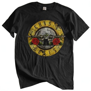 [S-5XL] เสื้อยืด พิมพ์ลาย Guns N Roses Bullet แฟชั่นฤดูร้อน สไตล์สตรีท สําหรับผู้ชาย และผู้หญิง