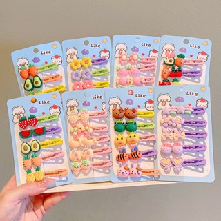 ชุดกิ๊บติดผมหน้าม้า ลายการ์ตูน แฟชั่น สําหรับเด็ก 10 ชิ้น