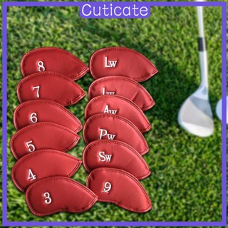 [CUTICATE] 12x Golf Iron Headcover Golf Club Head Covers Protective Sleeve Anti Scratch