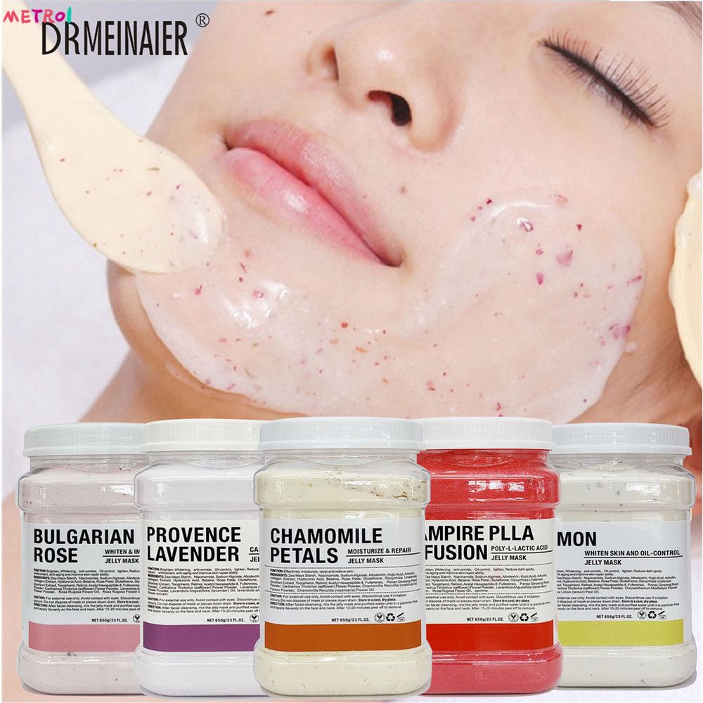 Powder Mask Jar 650G Jelly Mask Powder Rubber Jelly Face Mask Rose Petal Crystal Jelly