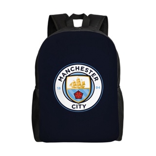 Manchester City F.C กระเป๋าเป้สะพายหลัง กระเป๋านักเรียน ผ้าแคนวาส ใส่โน๊ตบุ๊ค สําหรับวัยรุ่น ทุกเพศ