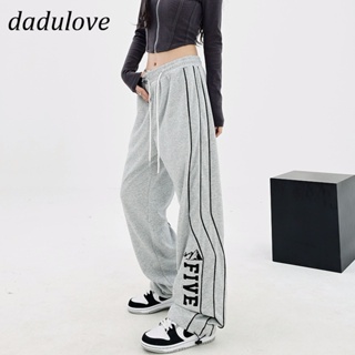 DaDulove💕 2023 New American Street Striped Light Color Sports Pants High Waist Drawstring Jogging Pants