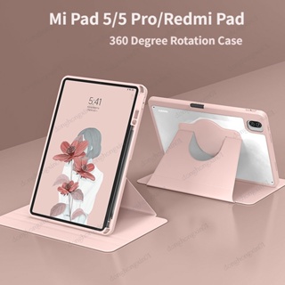 เคสแม่เหล็ก พร้อมช่องใส่ปากกา หมุนได้ 360 องศา สําหรับ Xiaomi Mi Pad 5 Pro Xiaomi Mi Pad5 Pro 11 นิ้ว Redmi Pad 10.61 2021