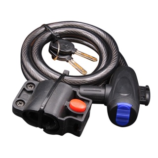 Outdoor Universal Security Portable Heavy Duty Anti Theft With Keys Steel Cable Bicycle Lock