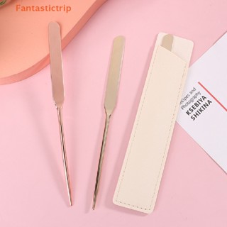 Fantastictrip 1 ชิ้น สเตนเลส หัวคู่ แต่งหน้า โทนเนอร์ ไม้พาย ผสม รองพื้น แฟชั่น