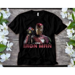[S-5XL] เสื้อยืด พิมพ์ลาย Marvel Avengers Endgame I am Iron Man แฟชั่นฤดูร้อน สําหรับผู้ชาย
