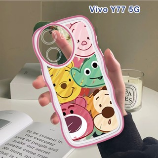 สําหรับ Vivo Y02 Y15S Y15A Y01 Y16 Y22 Y22S Y35 Y72 Y52 Y75 Y55 Y76 Y77 5G เคสโทรศัพท์มือถือแบบนิ่ม กันกระแทก ลายการ์ตูนแอนิเมชั่น แฟชั่น