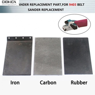 Base Plate Pad Iron/Carbon/Rubber 9403 MT190 MT9 Belt Sander W/4 Round Holes