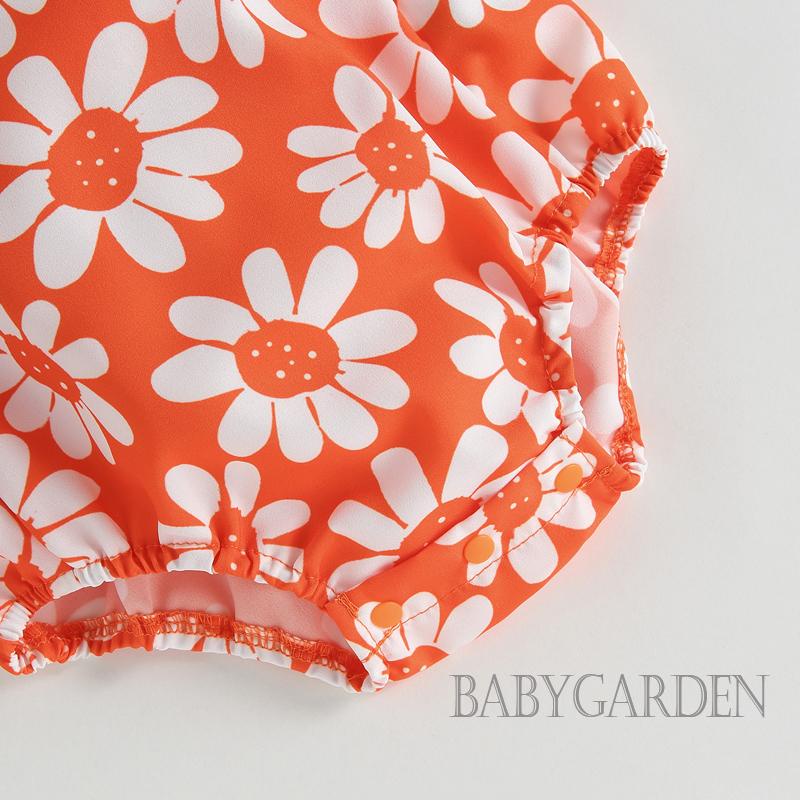 babygarden-ชุดรอมเปอร์-แขนระบาย-พิมพ์ลายดอกไม้-และที่คาดผม-สําหรับเด็กทารกผู้หญิง-อายุ-3-24-เดือน