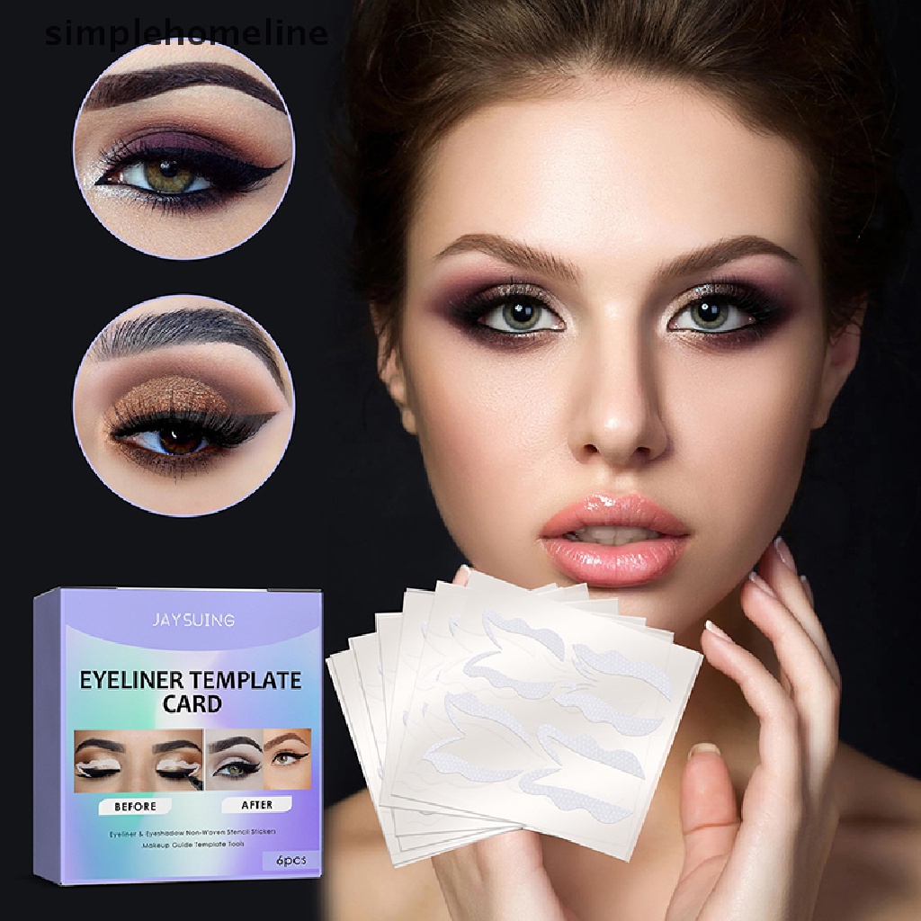 [simplehomeline] 6sheet Eyeliner Stencils Kit Eye Makeup Template