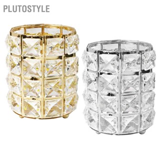  PLUTOSTYLE เดสก์ท็อปที่เก็บปากกาออแกไนเซอร์คริสตัลปากกาที่ใส่ดินสอสำหรับแปรงแต่งหน้าบนโต๊ะอาหารออแกไนเซอร์บนโต๊ะอาหาร