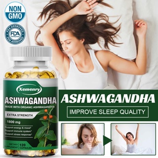 Ashwagandha Extract Capsules บรรเทาความเครียดช่วยการนอนหลับช่วยเพิ่มภูมิคุ้มกันรองรับ Libido เพิ่มประสิทธิภาพทางกายภาพ