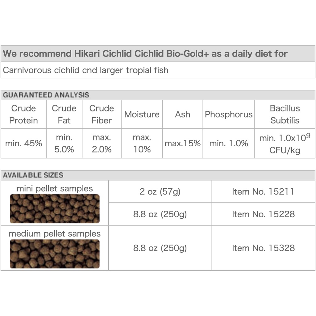 hikari-hikari-cichlid-bio-gold-250g-อาหารปลาหมอ-สูตรเร่งสีป้องกันโรค-ชนิดเม็ดลอย-เม็ดเล็ก-ปลาหมอสี-ปลาหมอมาลาวี