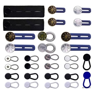 Aod 30pcs Button Extender for Pants Jeans Shirts Free Sewing Adjustable Elastic Waist Extenders Waistband Collar Expande