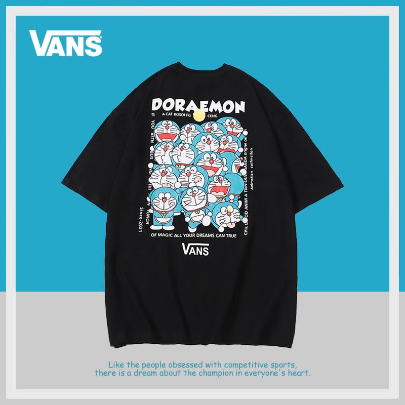 vans-vans-doraemon-เสื้อยืดลําลอง-ผ้าฝ้าย-แขนสั้น-คอกลม-พิมพ์ลาย-ทรงหลวม-สําหรับผู้ชาย-และผู้หญิง