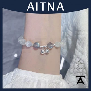 Aitna สร้อยข้อมือ ประดับกระดิ่งคริสตัล รูปดวงจันทร์เทียม สวยหรู เหมาะกับของขวัญ