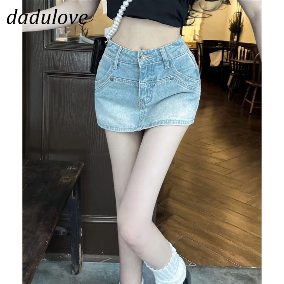 dadulove-new-korean-version-of-ins-denim-skirt-with-high-waist-and-loose-buttock-skirt-small-size-a-line-skirt