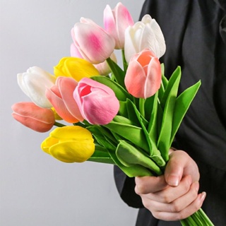 COD🌷🌷ดอกทิวลิป ทิวลิปปลอม Tulip Flower ดอกไม้ปลอม ทิวลิป พร้อพถ่ายรูป prop ดอกไม้ตกแต่งบ้าน มินิมอล โต๊ะทำงาน