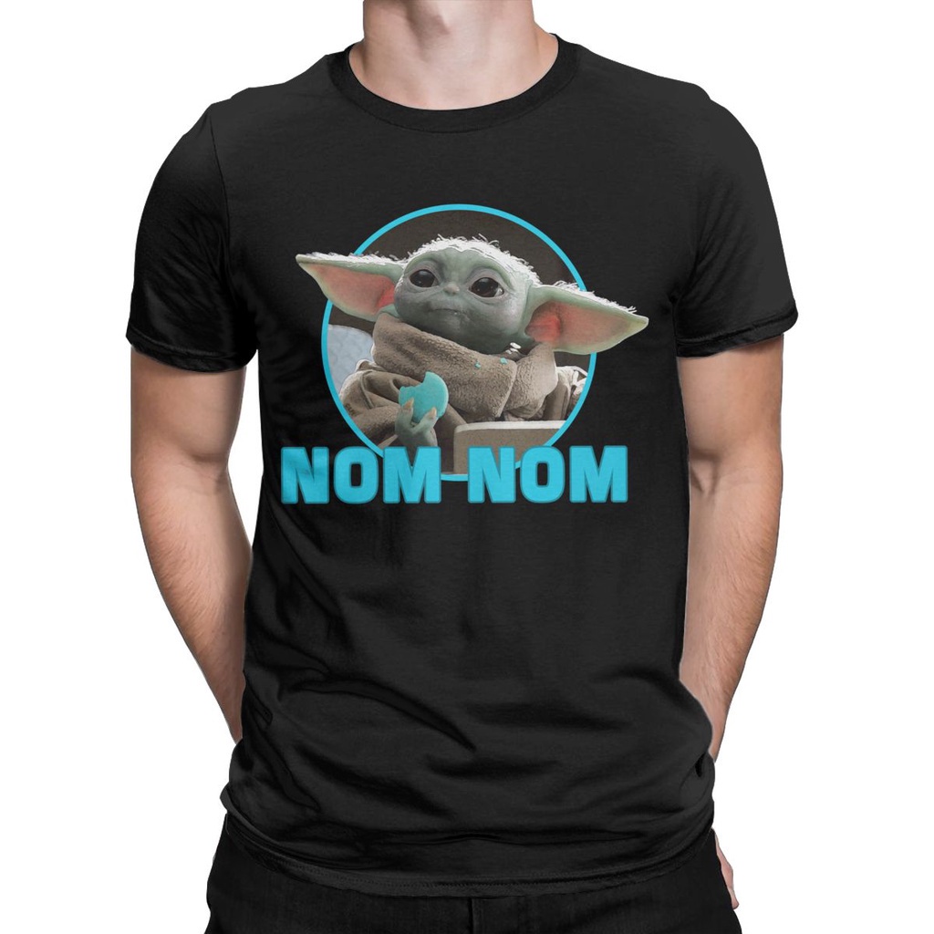 เสื้อยีด-ผู้ชายดิสนีย์เด็กกินคุกกี้-nom-nom-tee-ผู้หญิงเสื้อยืดแขนสั้นพิมพ์เสื้อผ้า-star-wars-yoda-หญิงตลกเพื่อ-04