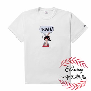 Noah Popeye เสื้อยืดแขนสั้นลําลอง คอกลม พิมพ์ลายการ์ตูนโมโนแกรม ทรงหลวม สําหรับผู้ชาย และผู้หญิง_01