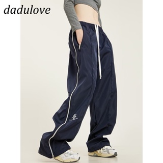 DaDulove💕 New American Street Retro Sports Pants Striped High Waist Loose Casual Pants Large Size Trousers