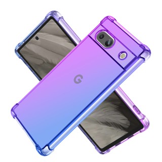 เคสโทรศัพท์ซิลิโคน TPU นิ่ม แบบใส ไล่โทนสี กันกระแทก สําหรับ google pixel 7a 7 pro 6a 6 pro google pixel 7a 7 pro 6a 6 pro