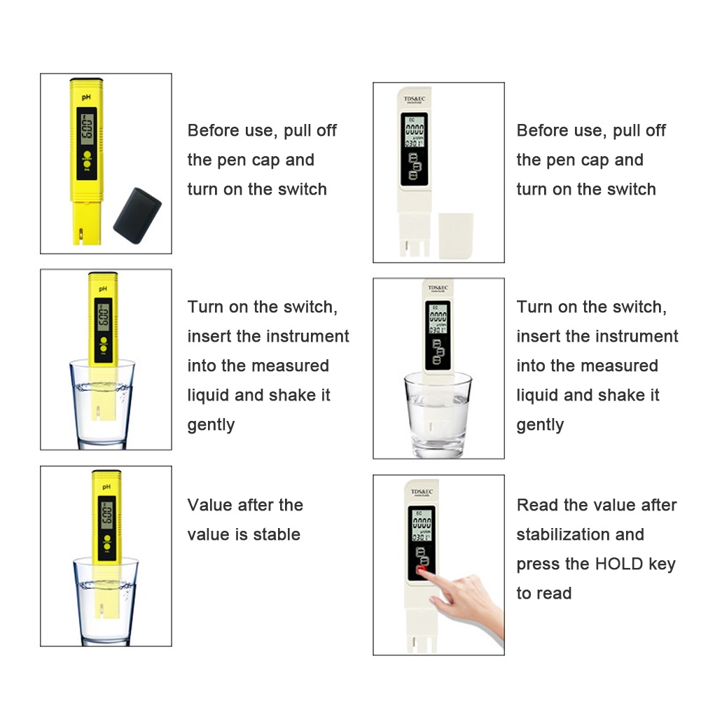 ชุดทดสอบคุณภาพน้ำ-tds-ปากกาทดสอบคุณภาพน้ำ-เครื่องวัดความเป็นกรด-ph-meter-tester-ปากกาทดสอบ