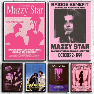 อัลบั้มเพลงป๊อปยุโรปเหนือ "Mazzy Star Fade in You" ในโปสเตอร์ 1980s สาวสวย เซ็กซี่ ภาพวาดศิลปะ ตกแต่งบ้าน บาร์ คาเฟ่