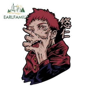 Earlfamily สติกเกอร์ ลายอนิเมะ Jujutsu Kaisen ขนาด 13 ซม. x 8.4 ซม. สําหรับติดตกแต่งหน้าต่างรถยนต์ แล็ปท็อป ATV VAN