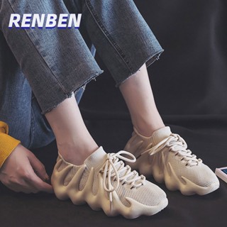 RENBEN Flying shoes รองเท้ามะพร้าวใหม่ของผู้หญิงนักเรียนรองเท้าผ้าใบวิ่งทุกคู่