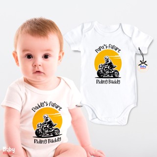 Daddys Future Riding Buddy Onesie, Motorcycle Baby Onesie, Cotton Fathers Day Baby Onesies PH 1FSP