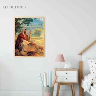 ภาพจิตรกรรมปักครอสสติตช์ รูปพระเยซู แกะ โมเสก 5D DIY สําหรับตกแต่งผนัง [alloetools.th]