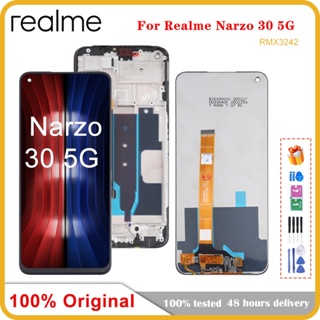 อะไหล่หน้าจอสัมผัส LCD แบบเปลี่ยน สําหรับ OPPO Realme Narzo 30 5G RMX3242 Realme Narzo 30 5G