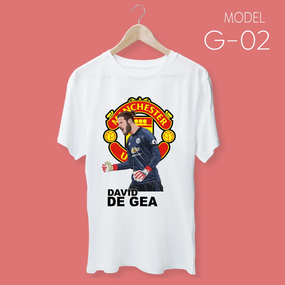 เสื้อยืด-สกรีนลายนักเตะแมนฯ-ยูไนเต็ด-de-gea-man-united-t-shirtผ้าฝ้ายแท้ดูดี