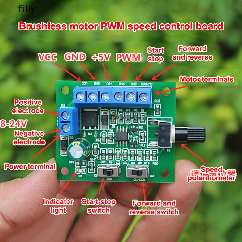 มอเตอร์ควบคุมความเร็ว-dc12v-brushless-pwm-op