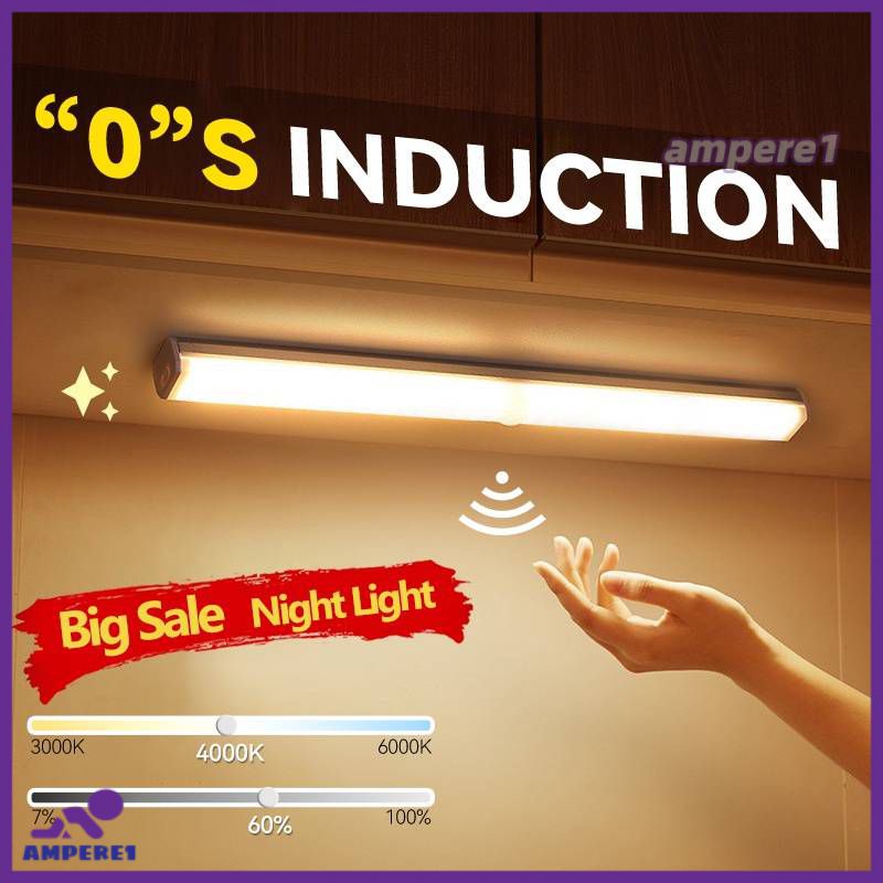 led-ไฟกลางคืนโคมไฟแบบชาร์จไฟ-pir-motion-sensor-usb-led-light-strip-ตู้เสื้อผ้าไร้สายภายใต้ตู้-light-ame1