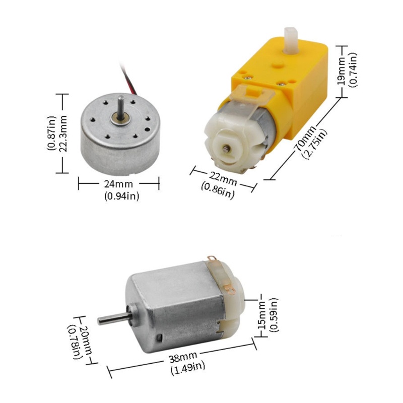 aoto-มอเตอร์ไมโครต้านทานการสึกหรอ-3v-ถึง-5v-มอเตอร์ขนาดเล็ก-มอเตอร์-dc-สี่ล้อ