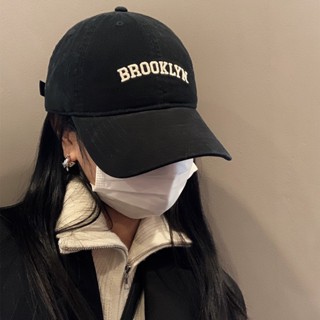 Brooklyn หมวกเบสบอล ผ้าฝ้าย ปักลายตัวอักษร สไตล์สตรีท สําหรับผู้ชาย และผู้หญิง