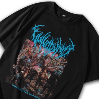 เสื้อยืดลําลอง แขนสั้น พิมพ์ลายวงร็อควง Baju Metal Metal Metal Kaos Band Vulvodynia Praenuntius Infiniti Kaos Band สไตล์พังก์ วินเทจ สําหรับผู้ชาย ผู้หญิง 257