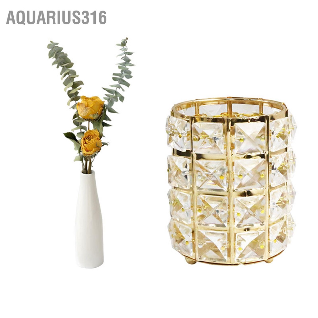 aquarius316-เดสก์ท็อปที่เก็บปากกาออแกไนเซอร์คริสตัลปากกาที่ใส่ดินสอสำหรับแปรงแต่งหน้าบนโต๊ะอาหารออแกไนเซอร์บนโต๊ะอาหาร