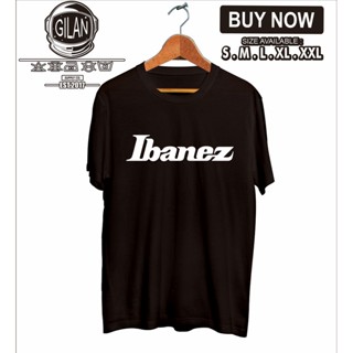 เสื้อยืด พิมพ์ลายโลโก้ Ibanez Music Band GILAN_01