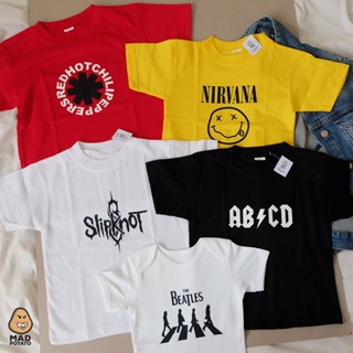 Mad เสื้อยืด พิมพ์ลายมันฝรั่ง วงร็อค NIRVANA GUNS N ROSES RED HOT CHILI PEPPERS BBNJ สําหรับเด็กผู้ชาย ผู้หญิง