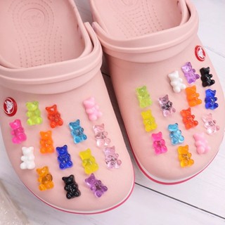 การ์ตูน มาการอง แคนดี้ Croc Jibbits Gummy Bear Jibits Charm หมี สี Croc Jibbits สําหรับผู้หญิง รองเท้า อุปกรณ์เสริม DIY จี้รองเท้า หมุดตกแต่ง