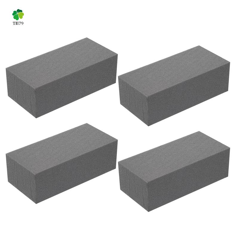 4Pcs Dry Floral Foam for Artificial Flowers Wet Floral Foam Bricks Grey