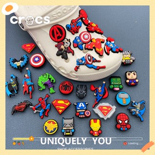 Crocs jibbitz charms Marvel Series กระดุมแป๊ก ลายดอกไม้ สําหรับตกแต่งรองเท้า